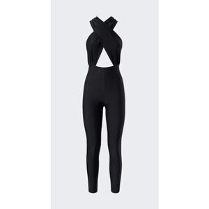 NEW! Xpluswear Halter Neck Black Jumpsuit Plus Size XL